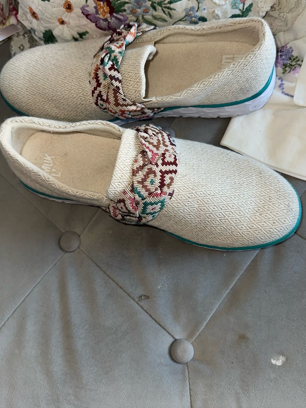Gently used Muk Luk Slip on shoes 9.5